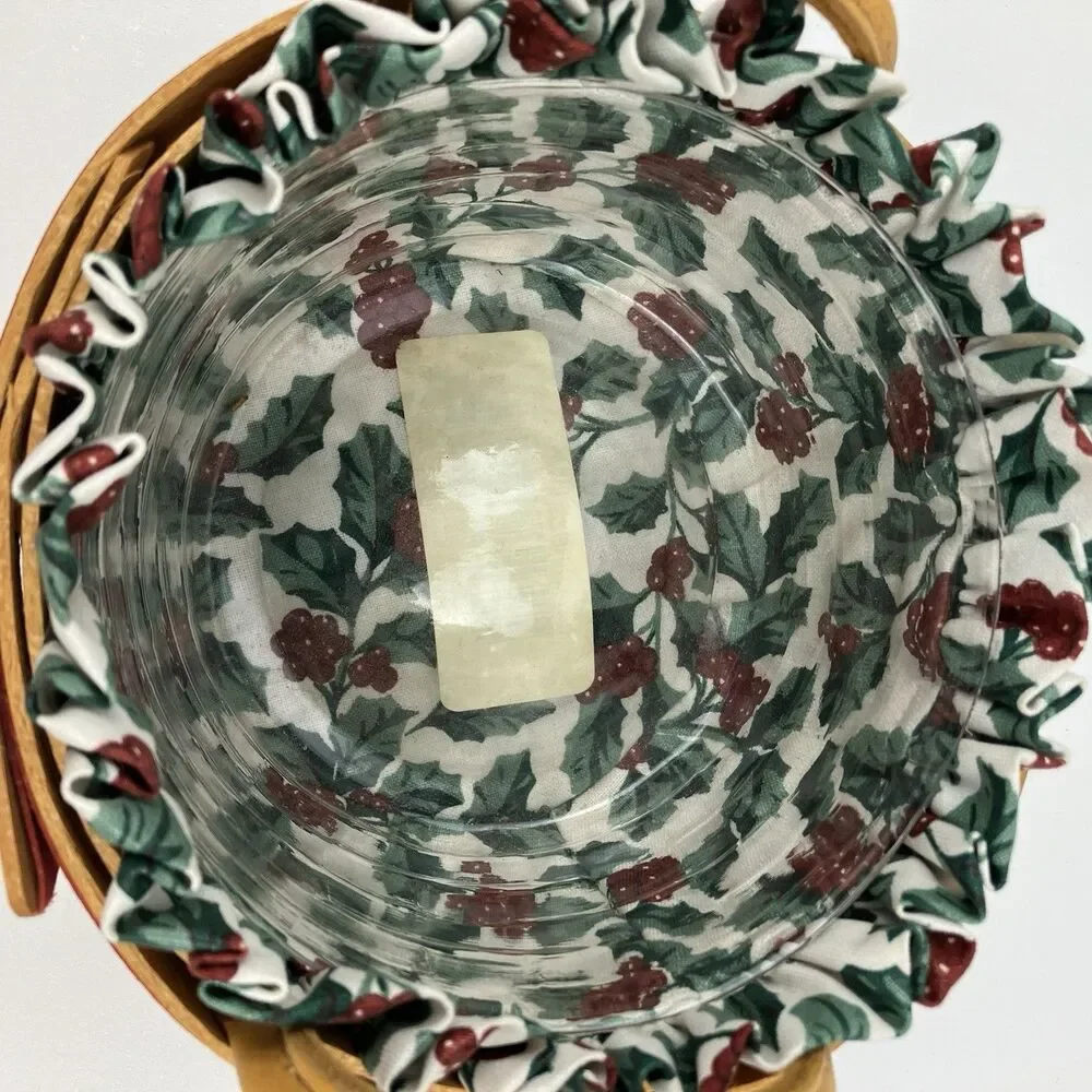 Longaberger Peppermint Red Basket 1999 | /w Liner 5